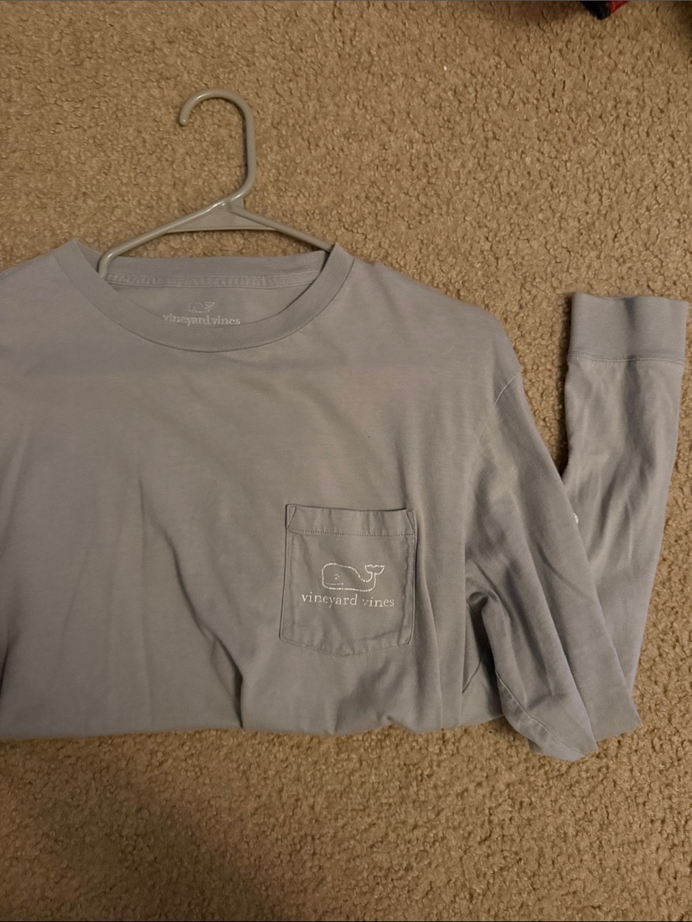 Vineyard Vines Long-Sleeve Pocket Tee - Light Gray